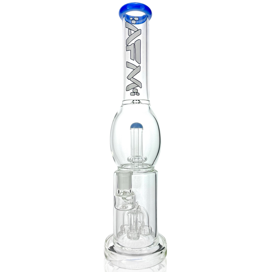 16" AFM Glass Quad Shower-head Glass Straight Tube Bong | AFM Smoke