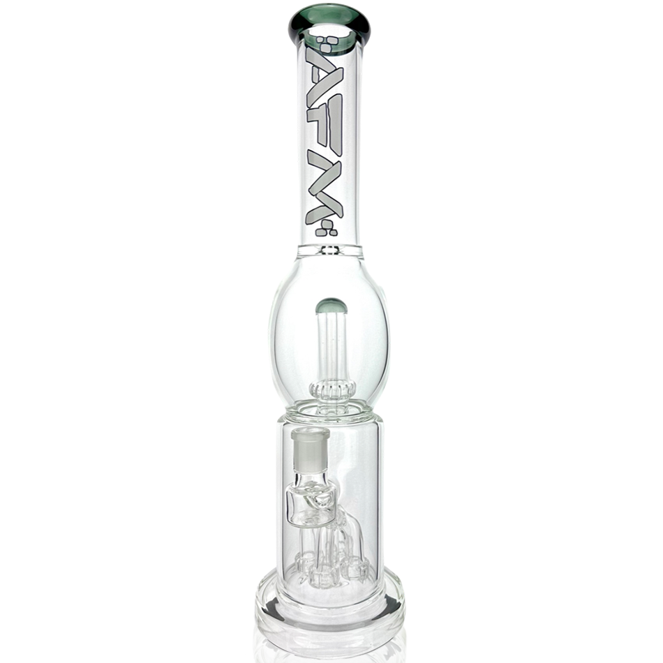 16" AFM Glass Quad Shower-head Glass Straight Tube Bong | AFM Smoke