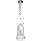 16" AFM Glass Quad Shower-head Glass Straight Tube Bong