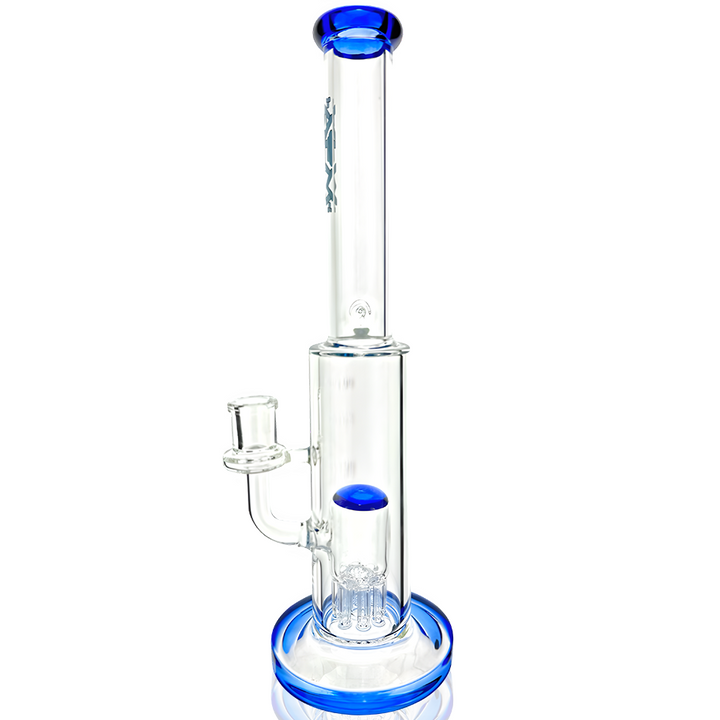 14" AFM Glass Violet Clear Glass Straight Tube | AFM Smoke