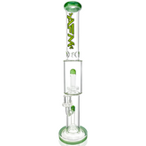 18" AFM Glass Double Shower Straight Tube Bong