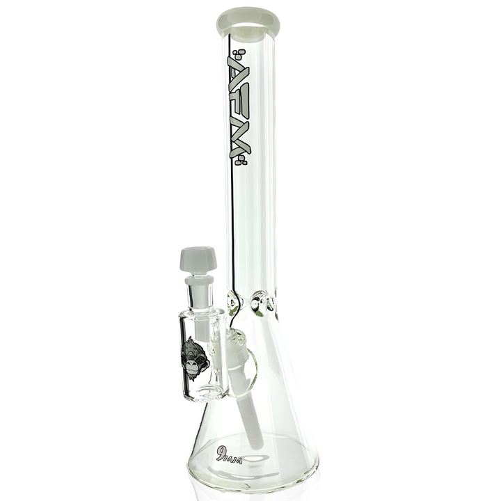 18″ Battleship Glass Colored Lip 9mm Beaker Bong Bundle | AFM Smoke