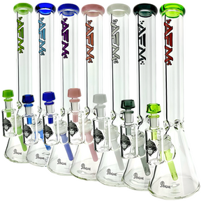 18" Battlefield Glass Colored Lip 9mm Beaker Bundle