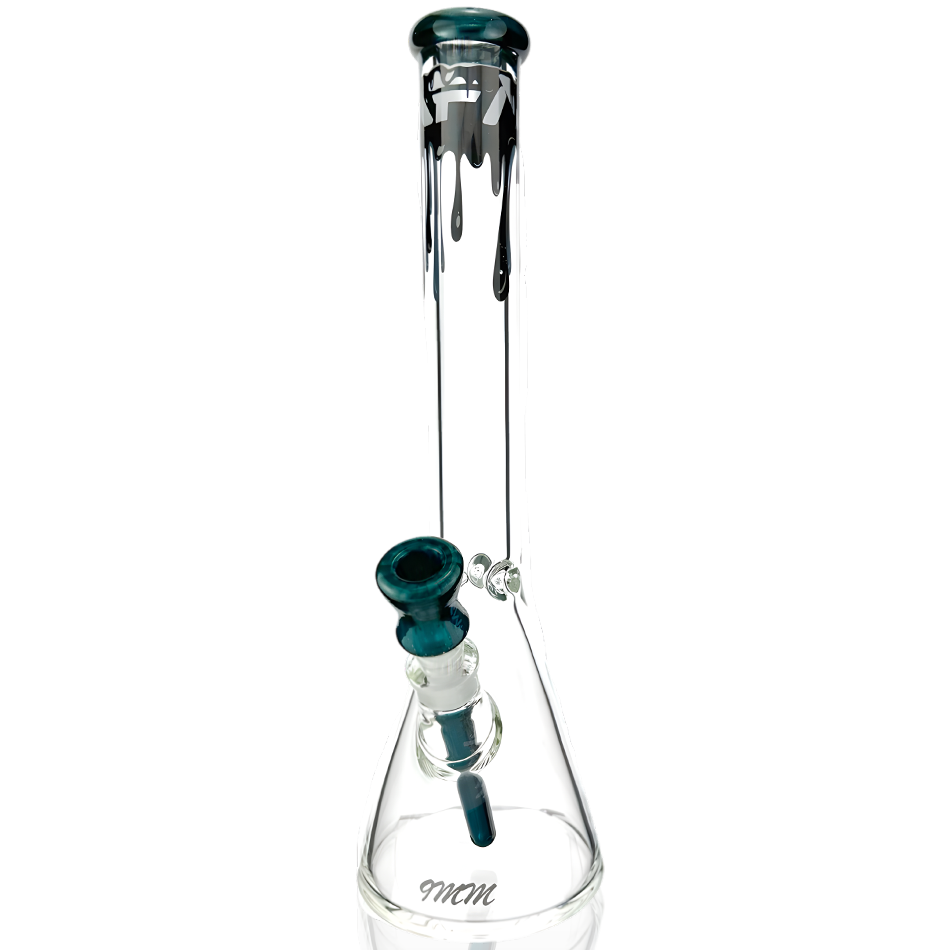 18" AFM Drippy Clear 9mm Glass Beaker Bong Bundle Set