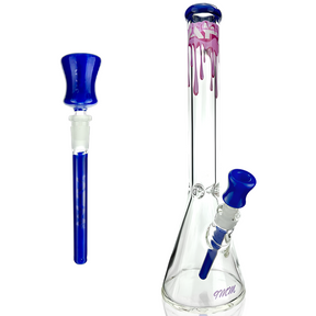 18" AFM Drippy Clear 9mm Glass Beaker Bundle Set