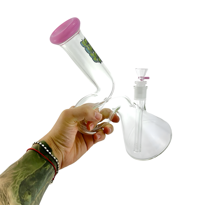 12" AFM Hunchback Colored Lip Glass Beaker Bong | AFM Smoke