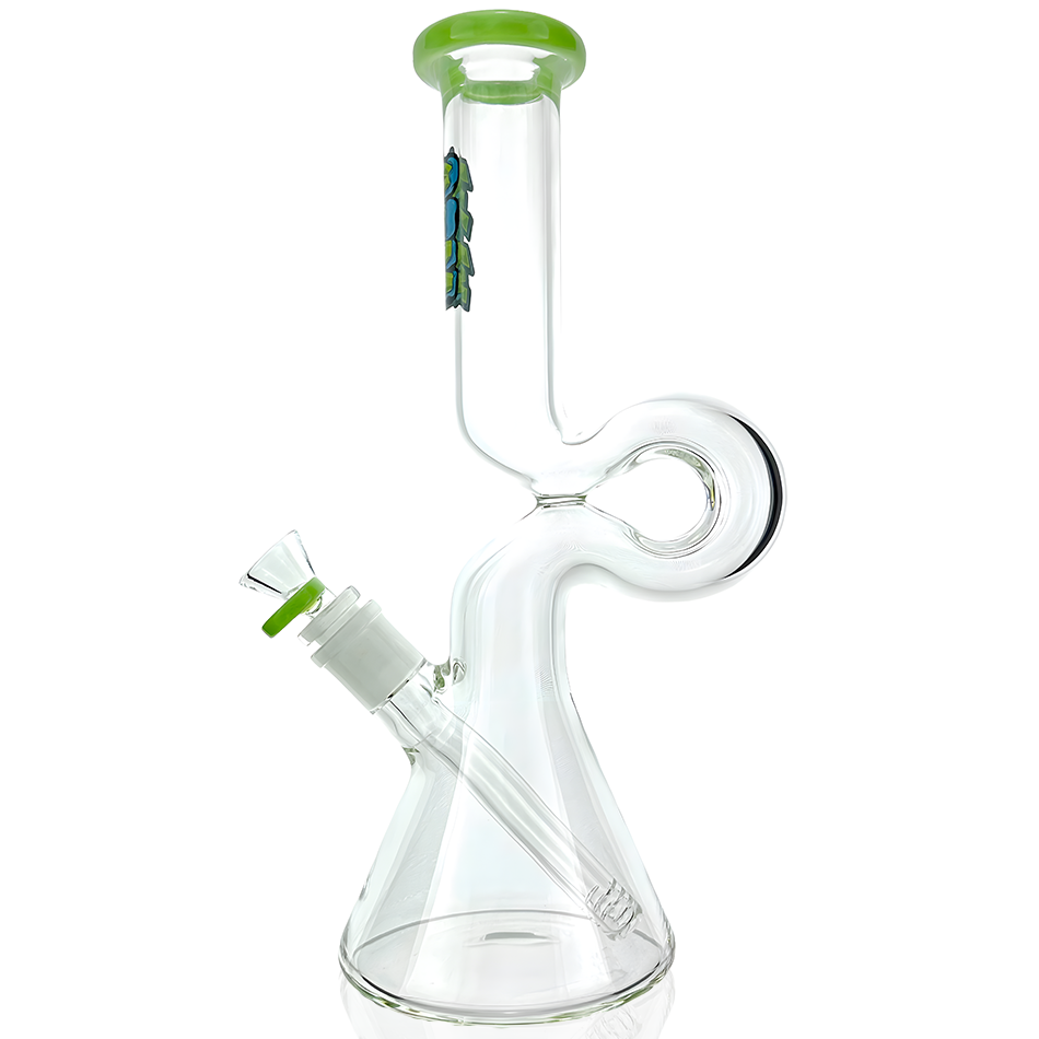 12" AFM Hunchback Colored Lip Glass Beaker Bong | AFM Smoke