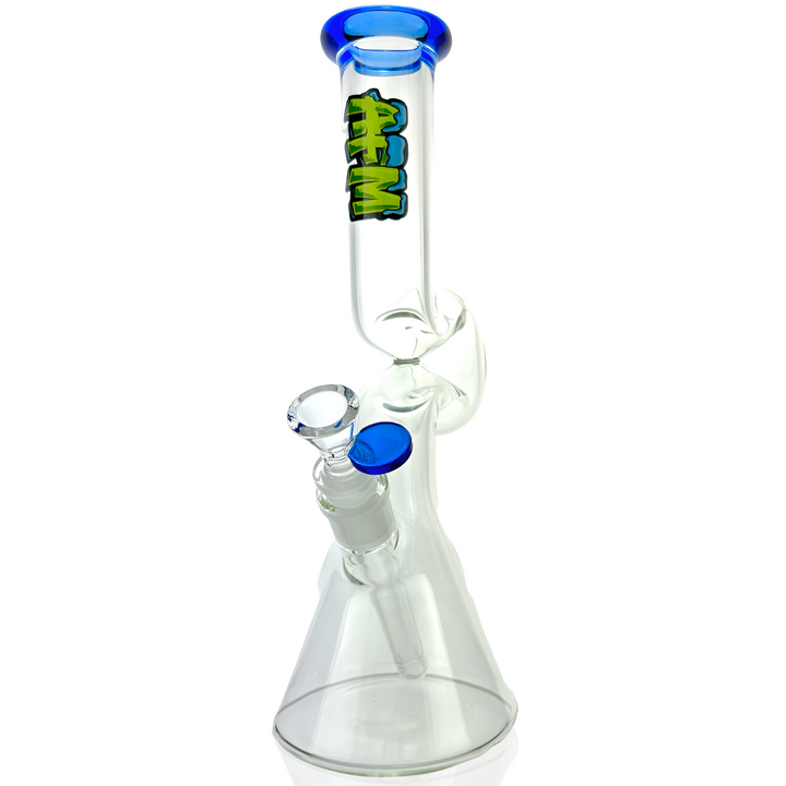 12" AFM Hunchback Colored Lip Glass Beaker Bong | AFM Smoke