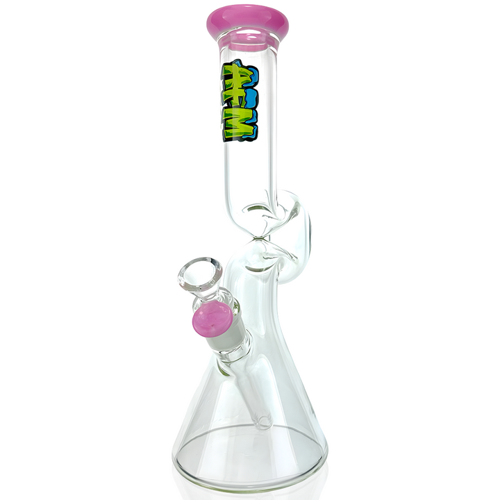 12" AFM Hunchback Colored Lip Glass Beaker Bong | AFM Smoke