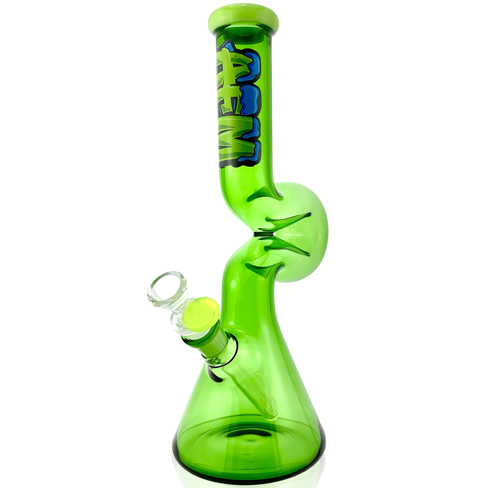 12" AFM Hunchback Full Color Glass Beaker Bong