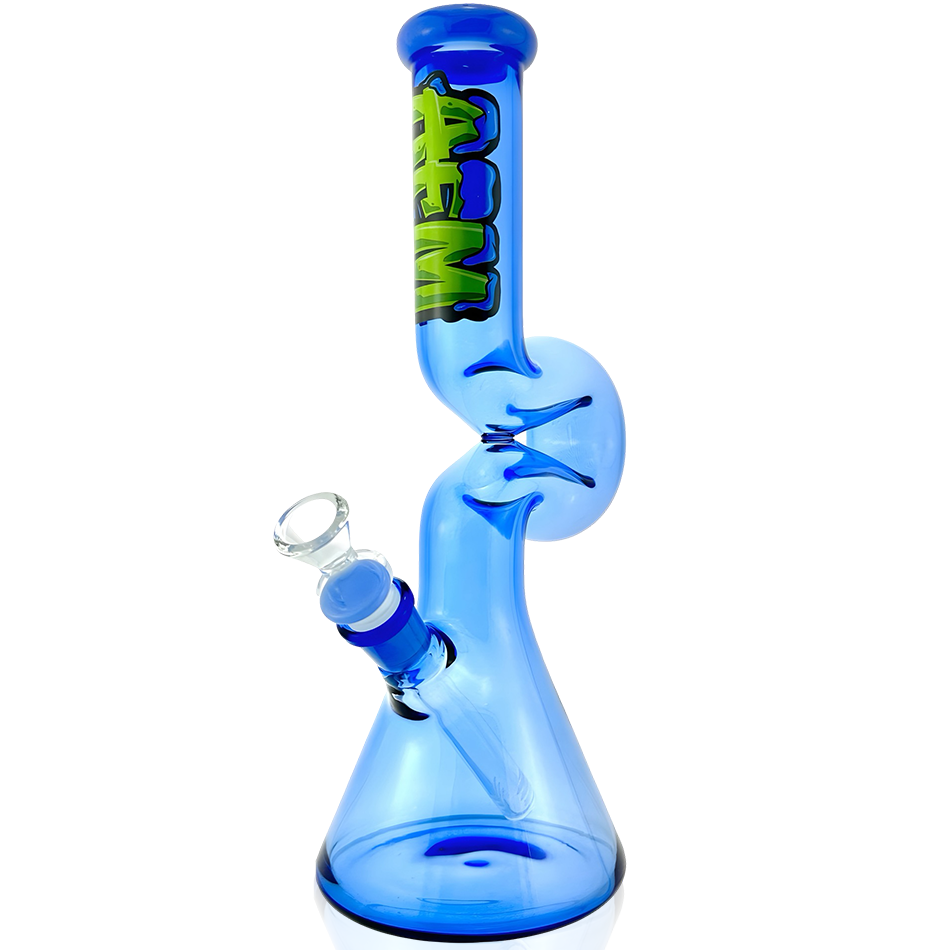 12" AFM Hunchback Full Color Glass Beaker Bong