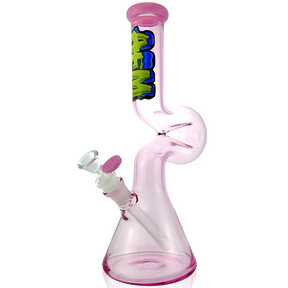 12" AFM Hunchback Full Color Glass Beaker Bong