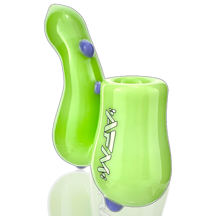 3.5" AFM Groovy Glass Sherlock Hand Pipe | AFM Smoke