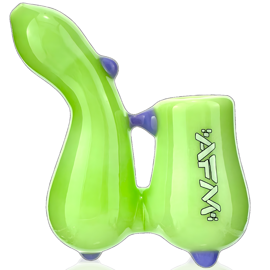 3.5" AFM Groovy Glass Sherlock Hand Pipe | AFM Smoke