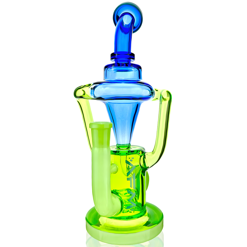 10" AFM Glass Palermo Double Glass Recycler Dab Rig