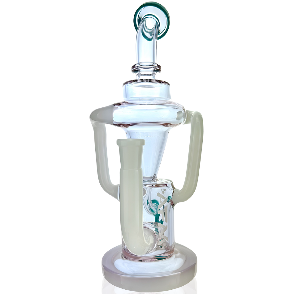10" AFM Glass Palermo Double Glass Recycler Dab Rig