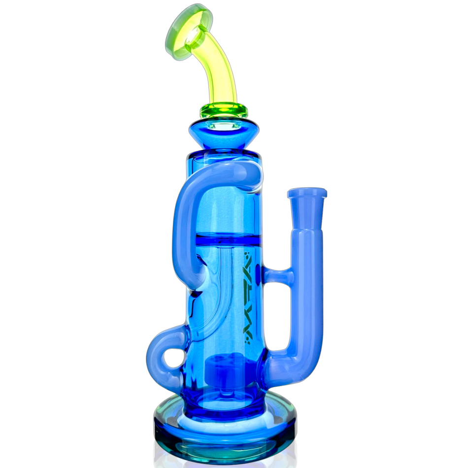 10" AFM Glass Bilbao Colored Glass Recycler Dab Rig