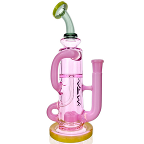 10" Bilbao Colored Glass Recycler Dab Rig