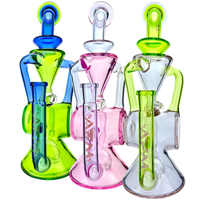 10" Barrel Blaster Colored Glass Recycler Dab Rig