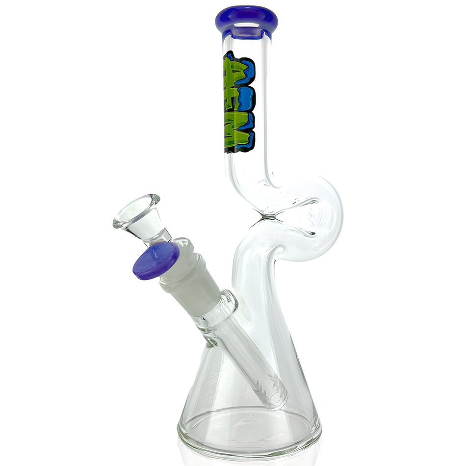 9" AFM Mini Hunchback Colored Lip Beaker Bong | AFM Smoke