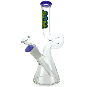 9" AFM Mini Hunchback Colored Lip Glass Beaker Bong