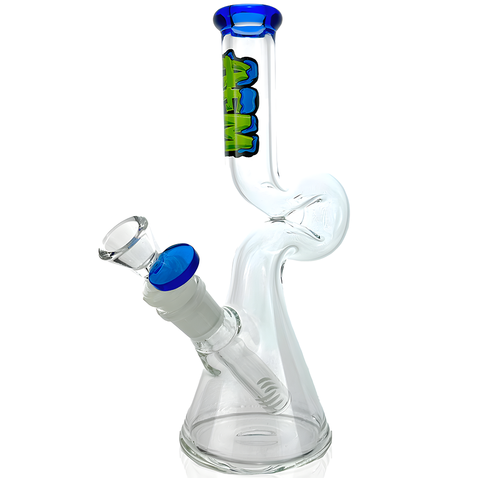 9" AFM Mini Hunchback Colored Lip Glass Beaker Bong