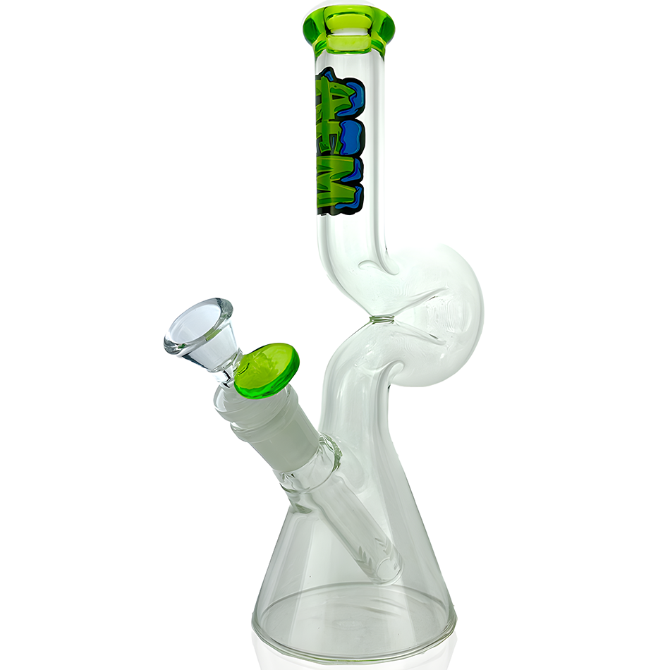 9" AFM Mini Hunchback Colored Lip Glass Beaker Bong