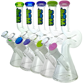 9" AFM Mini Hunchback Colored Lip Glass Beaker Bong