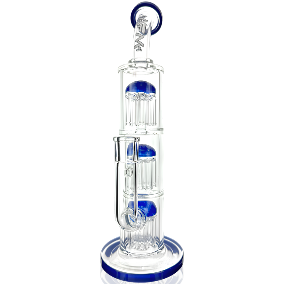 11.5" AFM Glass Triple Arm Perc Glass Dab Rig | AFM Smoke