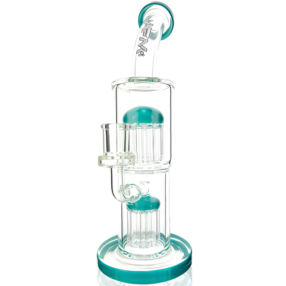 12" AFM Glass Double Arm Tree Perc Glass Rig | AFM Smoke