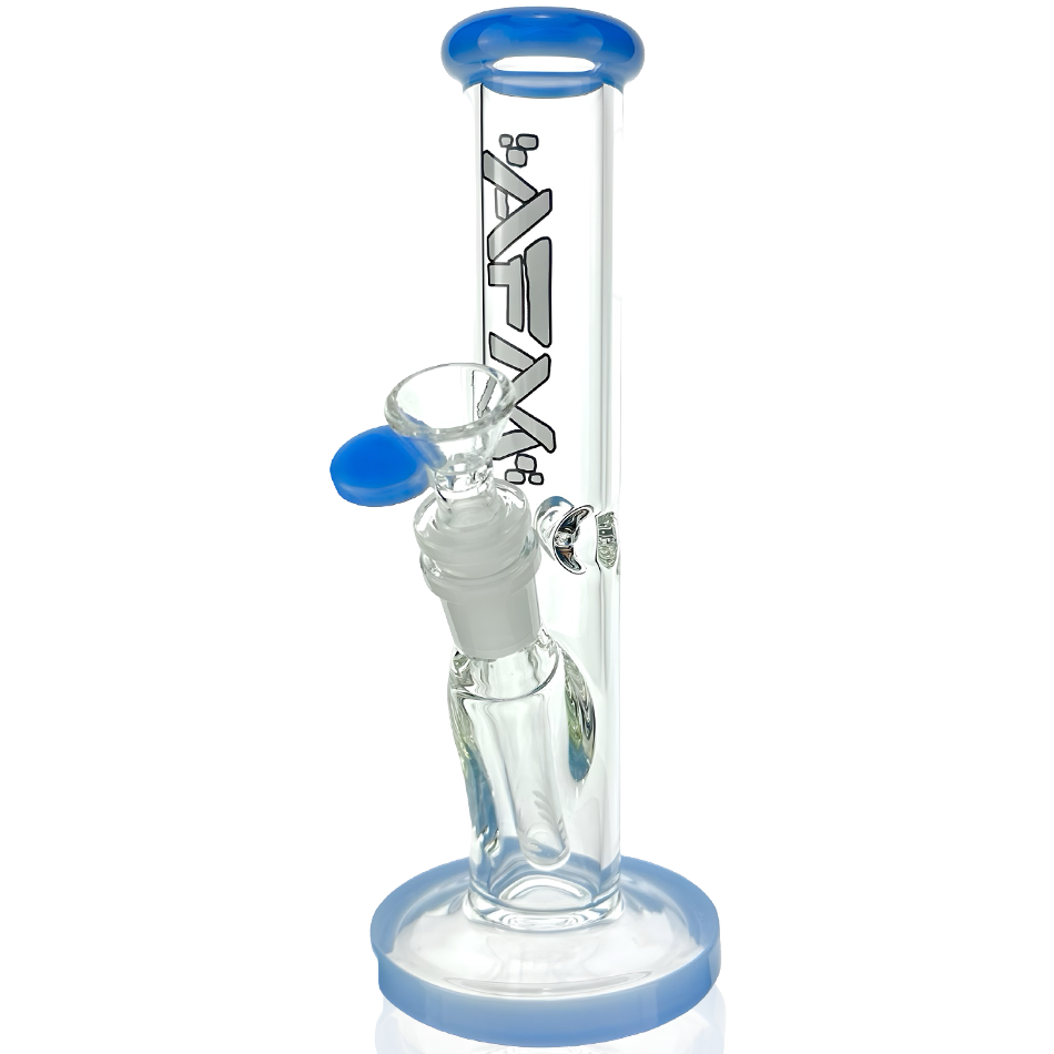 8" AFM Colored Lip Clear Mini Straight Tube Beaker