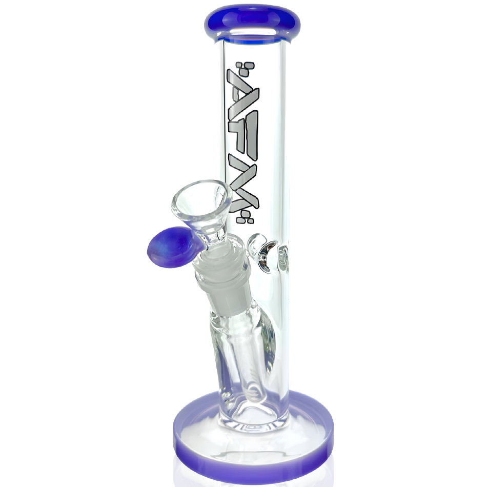 8" AFM Colored Lip Clear Mini Straight Tube Beaker