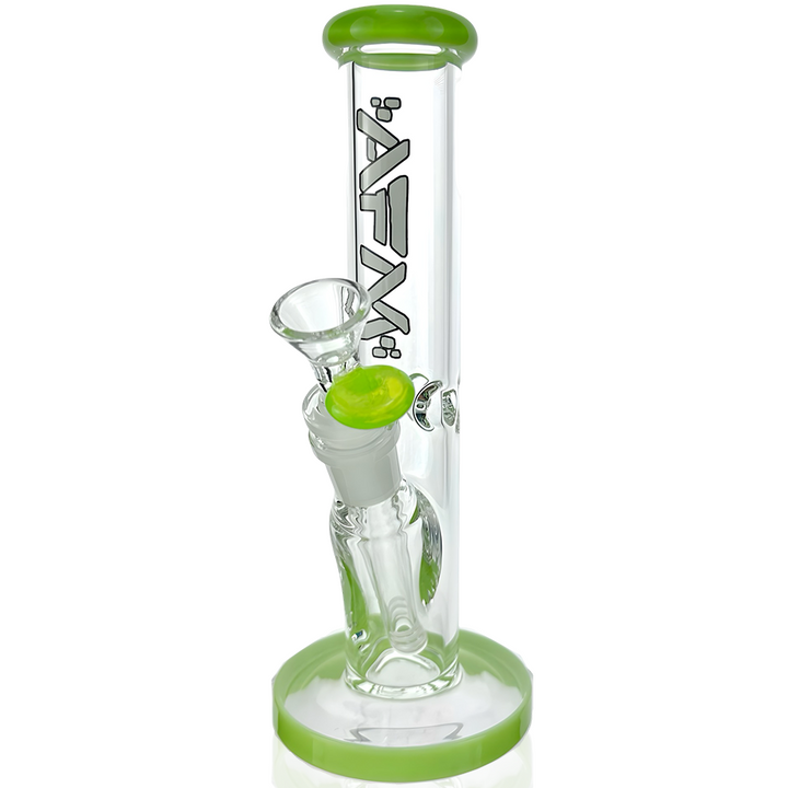 8″ AFM Colored Lip Clear Mini Straight Tube Beaker | AFM Smoke