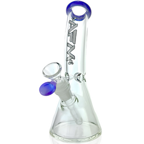 8" AFM Colored Lip Bent Neck Mini Beaker