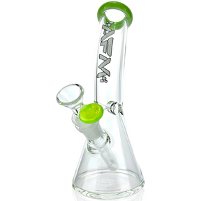 8" AFM Colored Lip Bent Neck Mini Beaker