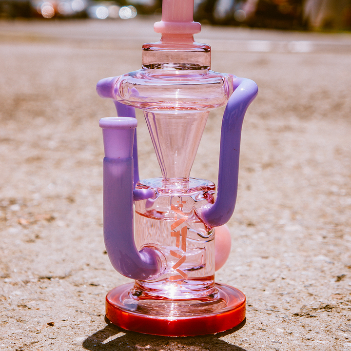 10" AFM Glass Palermo Double Glass Recycler Dab Rig