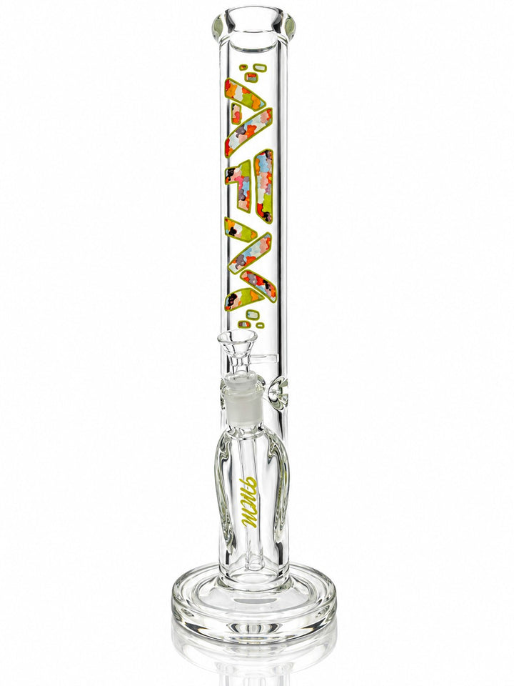 18 inch AFM Gummy Bear 9mm glass straight tube bong with full-length gummy bear AFM logo