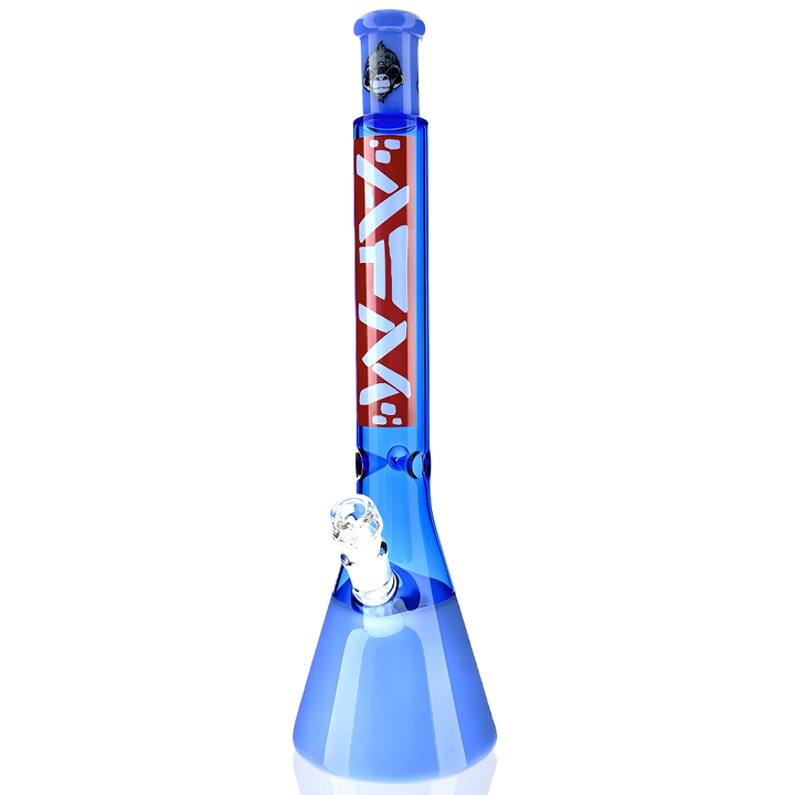 18" AFM Duo Blues Colored Glass Beaker Bong - Red Label | AFM Smoke