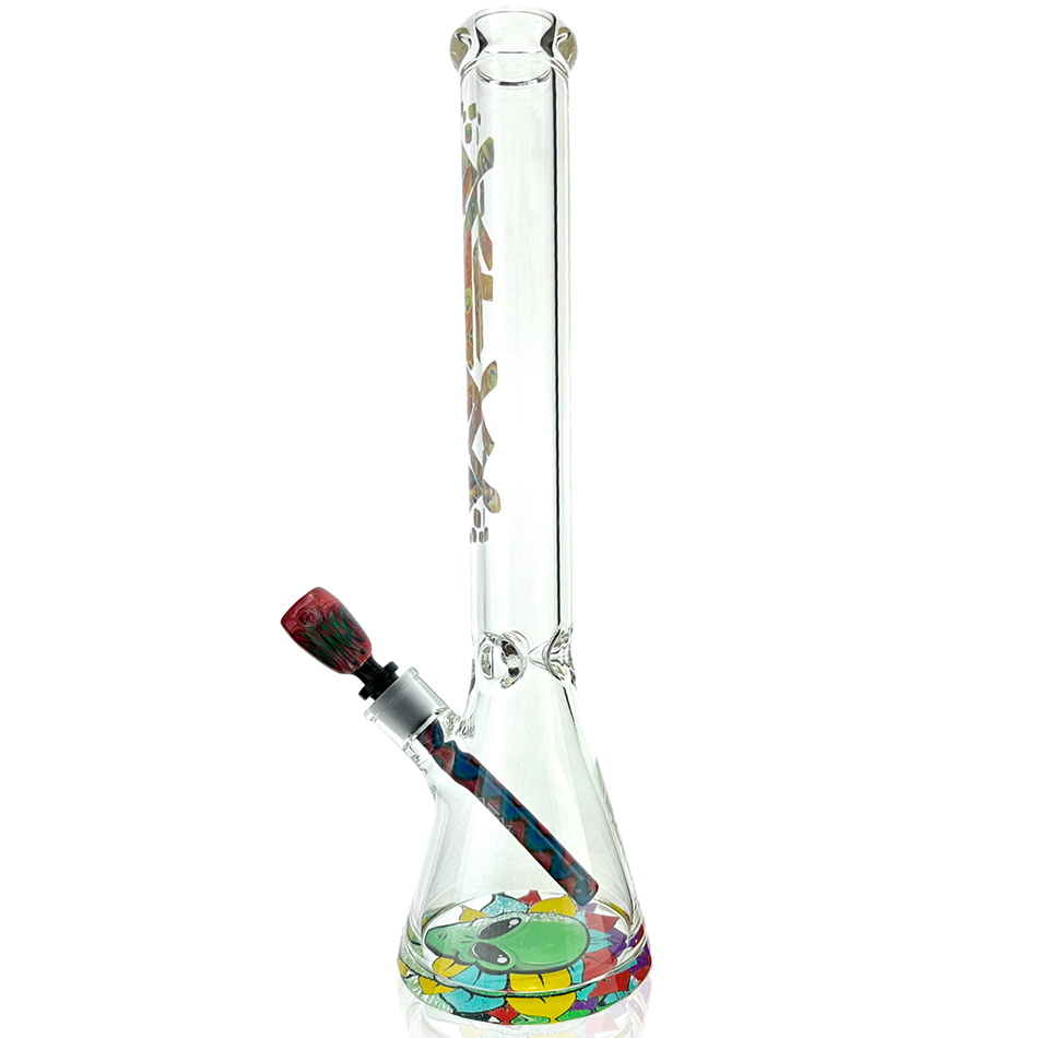 18" AFM Color Blast 9mm Beaker Bong Set