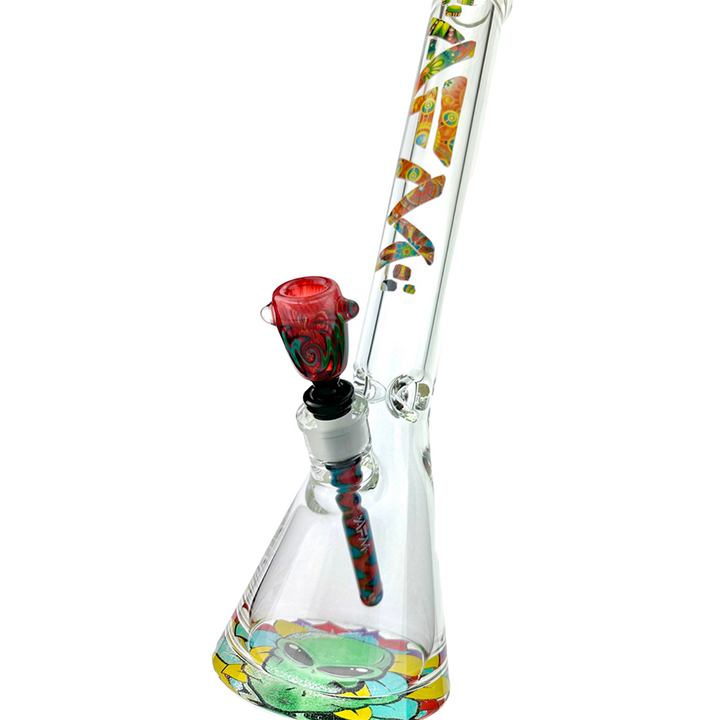 18" AFM Color Blast 9mm Beaker Bong Set