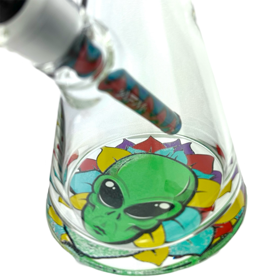 18" AFM Color Blast 9mm Beaker Bong Set
