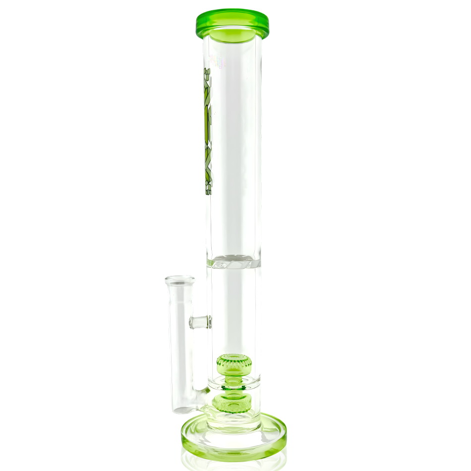 AFM 13″ Double Puck Straight Tube Bong | AFM Smoke