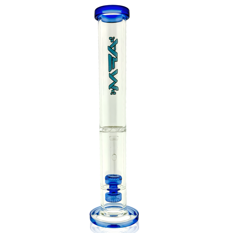 AFM 13″ Double Puck Straight Tube Bong | AFM Smoke
