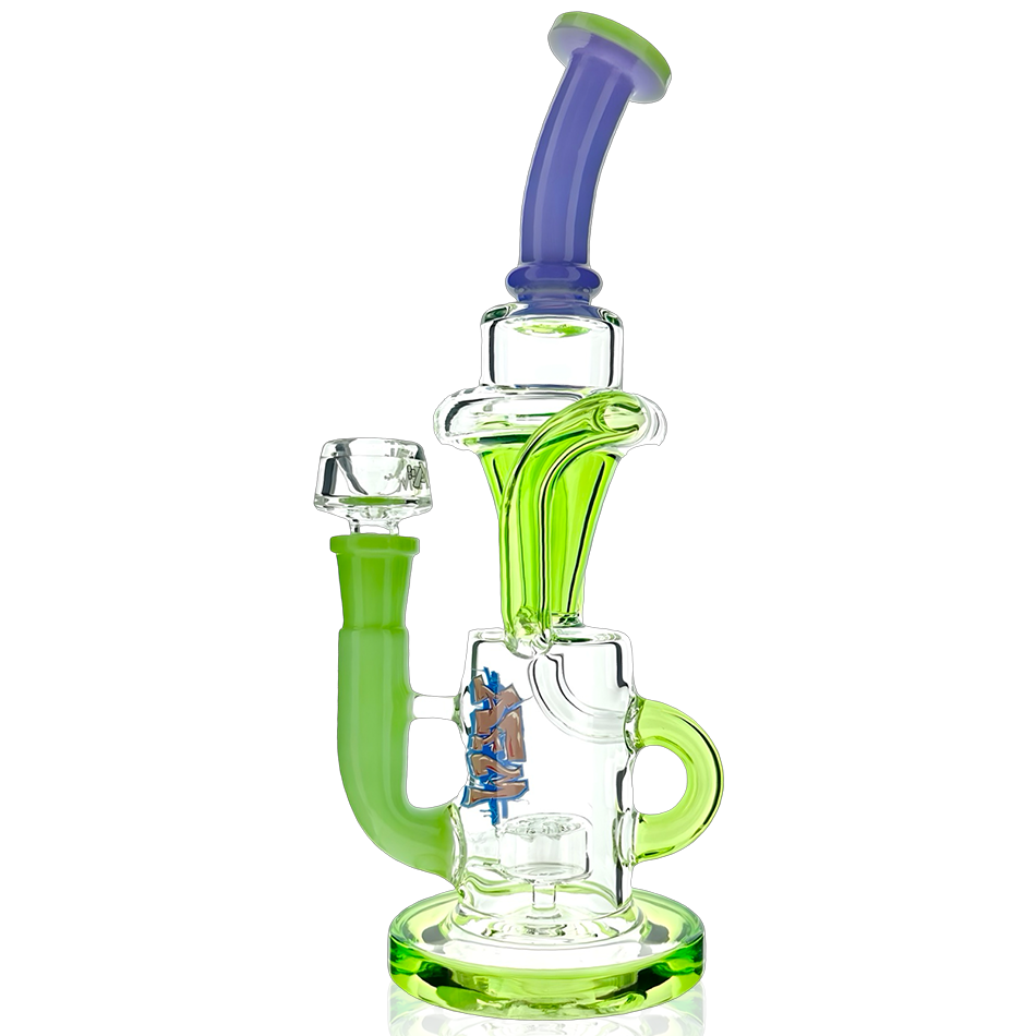 9.5" AFM Glass Palermo Double Glass Recycler Dab Rig