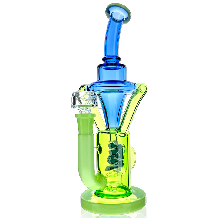9.5" AFM Glass Palermo Double Glass Recycler Dab Rig