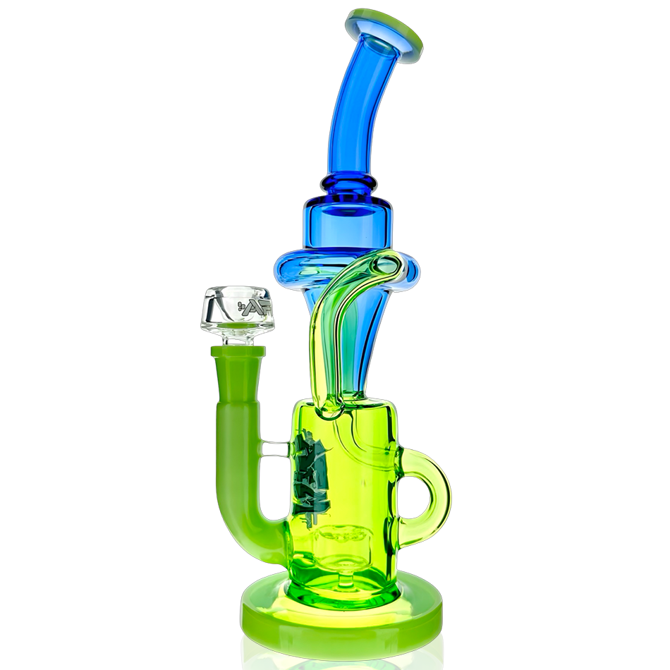 9.5" AFM Glass Palermo Double Glass Recycler Dab Rig