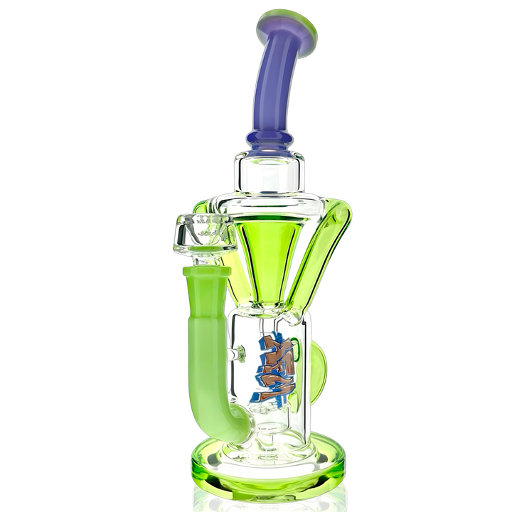 9.5" AFM Glass Palermo Double Glass Recycler Dab Rig