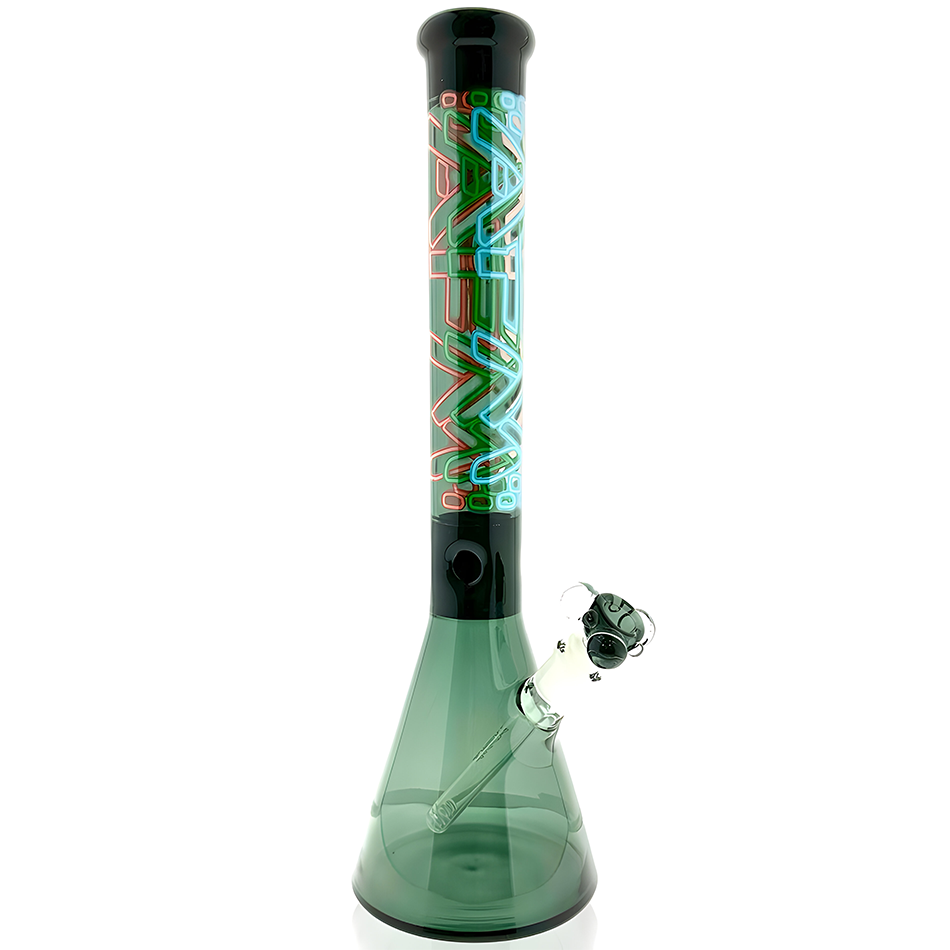 18" AFM Bright Lights Glass Beaker Bong Bundle Set