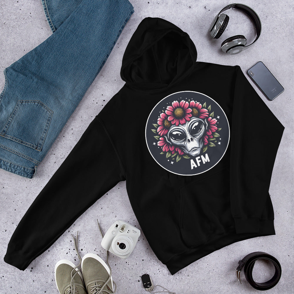 Alien Flower Monkey Head Unisex Hoodie | AFM Smoke