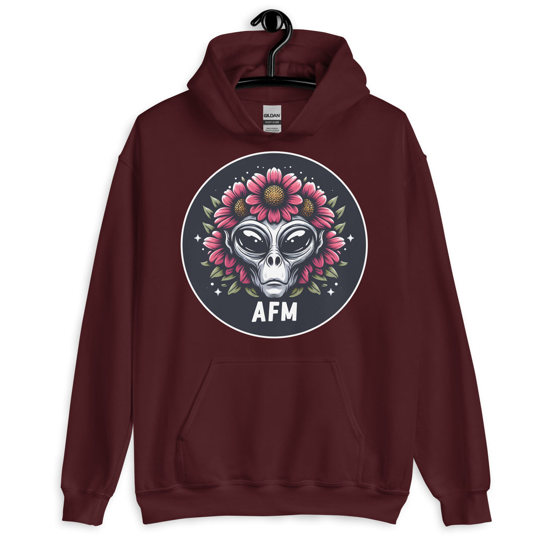 Alien Flower Monkey Head Unisex Hoodie | AFM Smoke